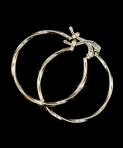 Arete tubular diamantado, oro 10K
