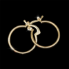 Arete tubular liso, oro 10K