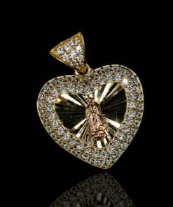 Dije de Corazón con Virgen Oro 10k 1