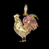 Dije de Gallo Oro Importado 10k