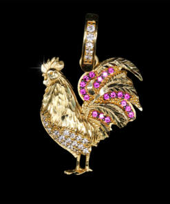 Dije de Gallo Oro Importado 10k