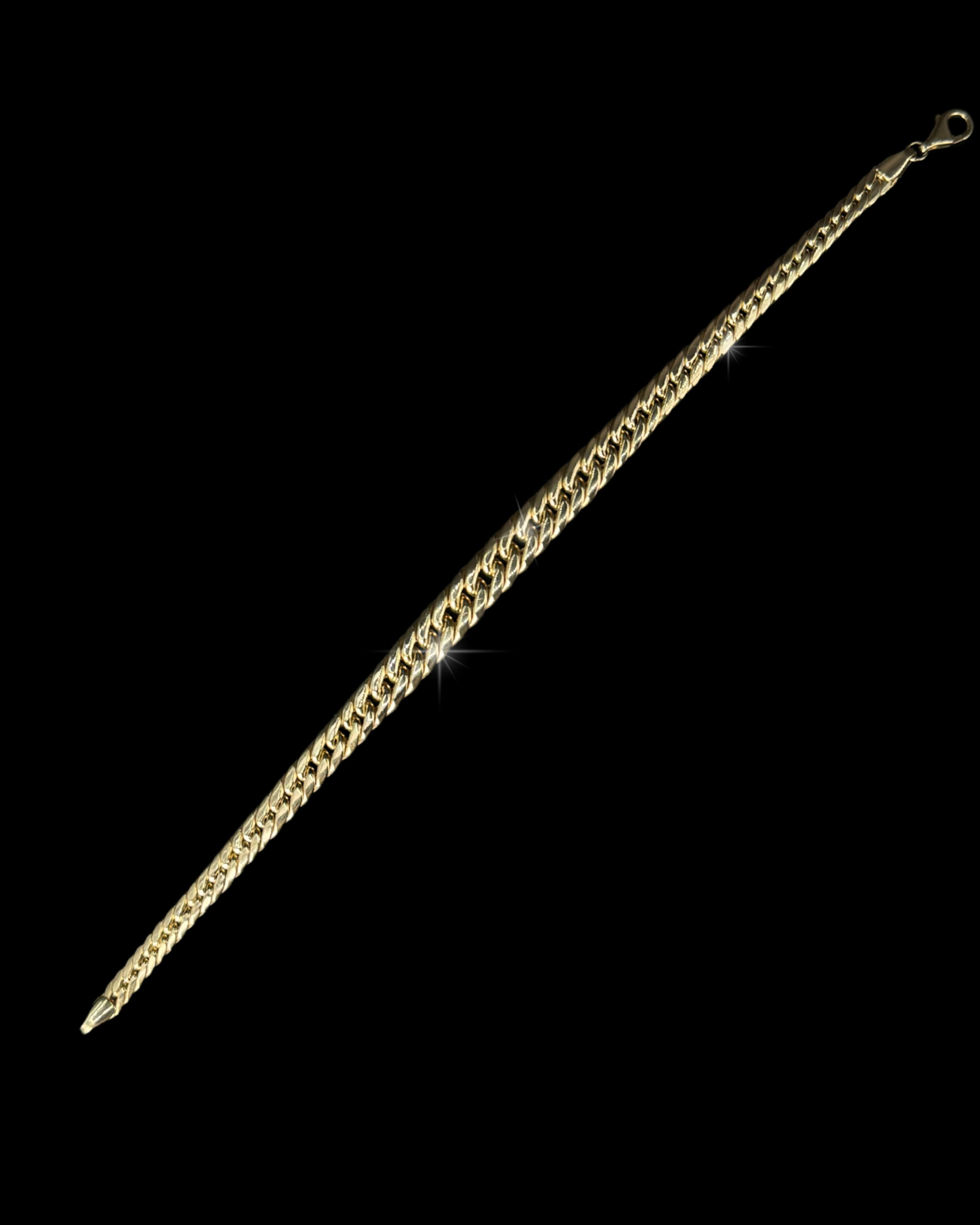 Pulso doble rombo oro italiano 10K